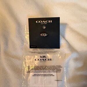 Brand New Coach Gold Ear Cuff with Crystal Accent